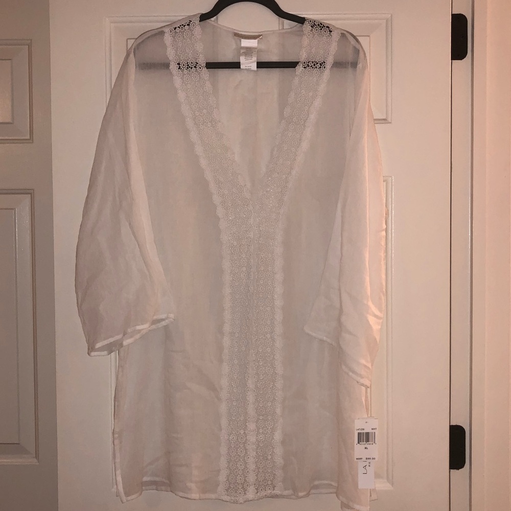 NWT La Blanca white cover-up tunic